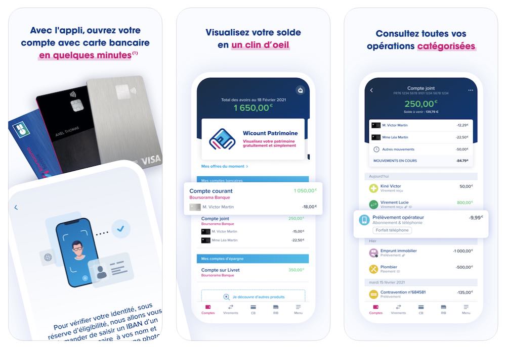 Application Boursorama Banque